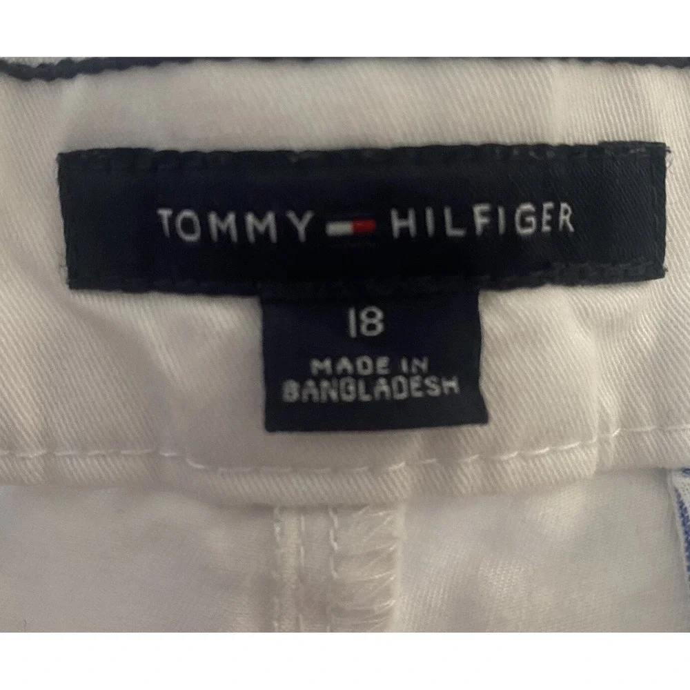 Tommy Hilfiger Womens White Chino Pants Size 18 Straight Leg Stretch Cotton